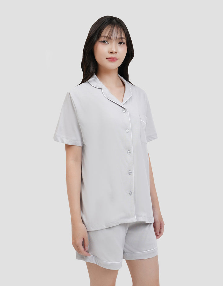 Suko Lengan Pendek Celana Pendek Setelan Pajamas Wanita