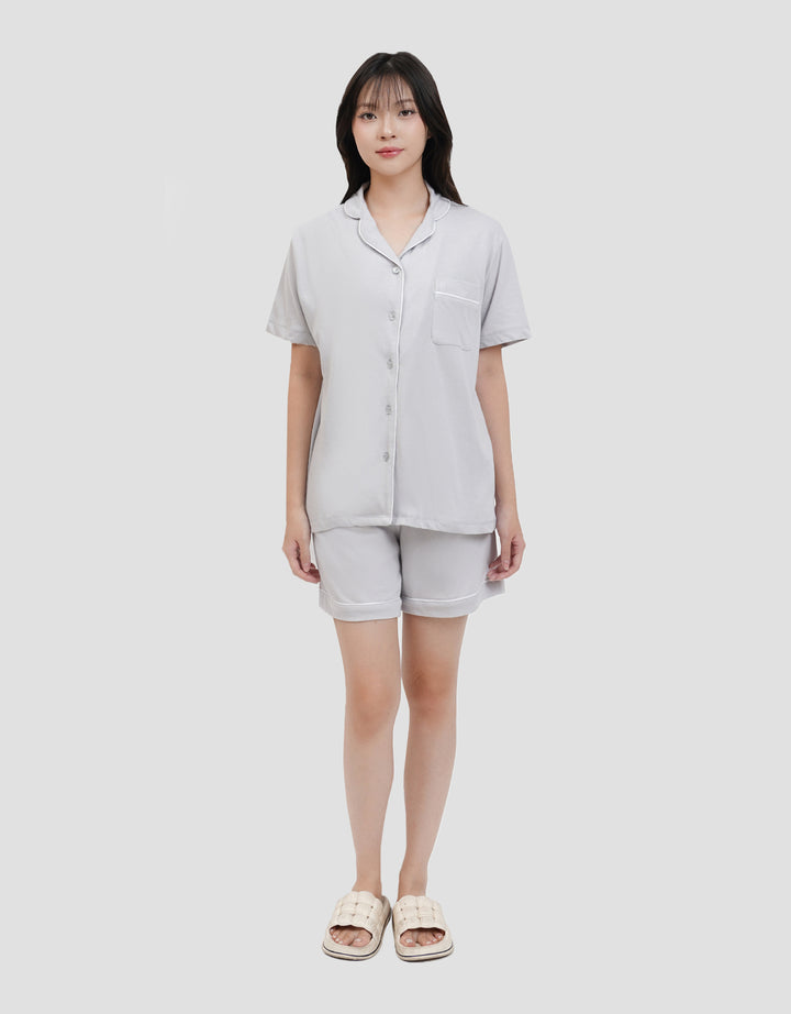 Suko Lengan Pendek Celana Pendek Setelan Pajamas Wanita