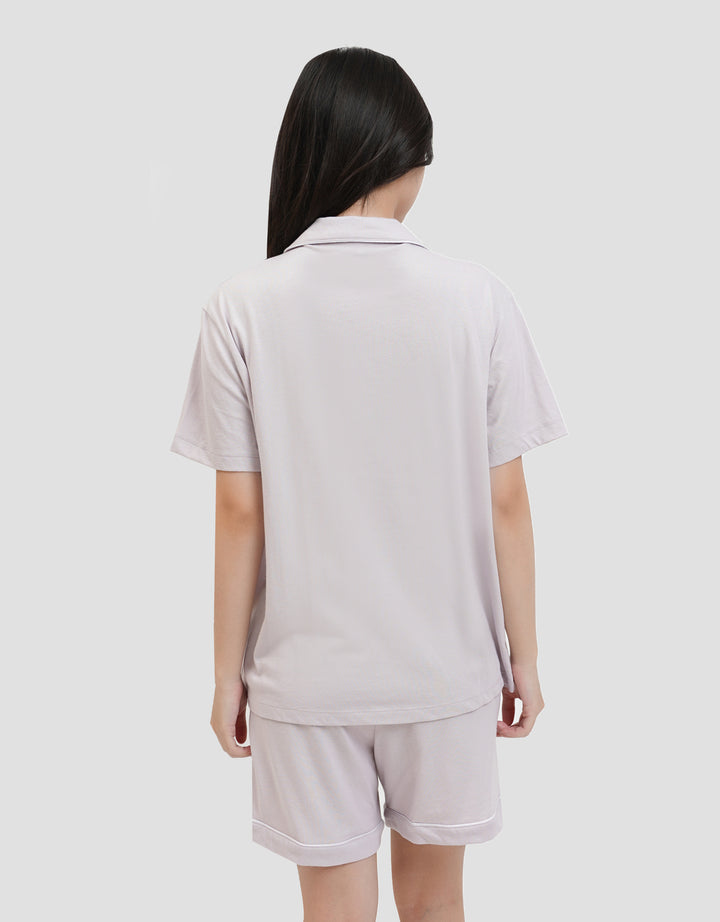 Suko Lengan Pendek Celana Pendek Setelan Pajamas Wanita