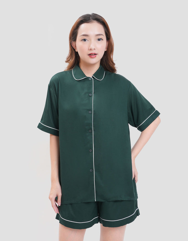Suko Lengan Pendek Celana Pendek Pajamas Set Wanita