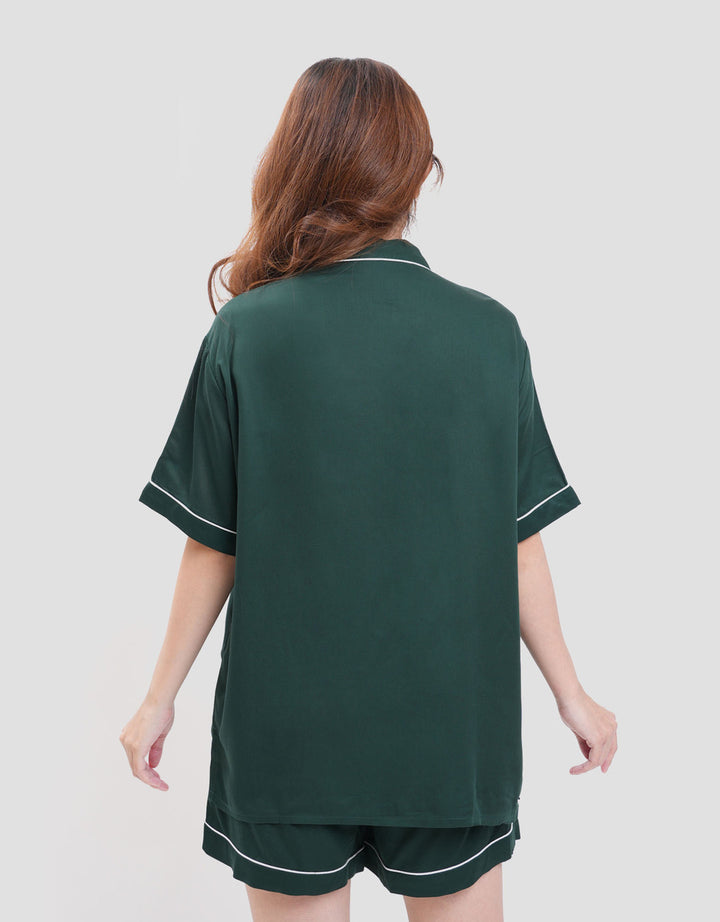 Suko Lengan Pendek Celana Pendek Pajamas Set Wanita