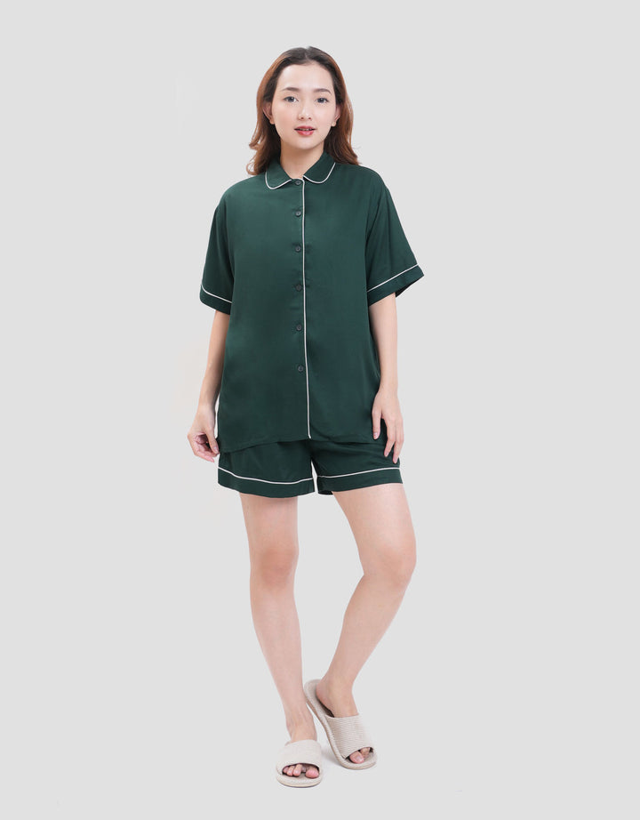 Suko Lengan Pendek Celana Pendek Pajamas Set Wanita