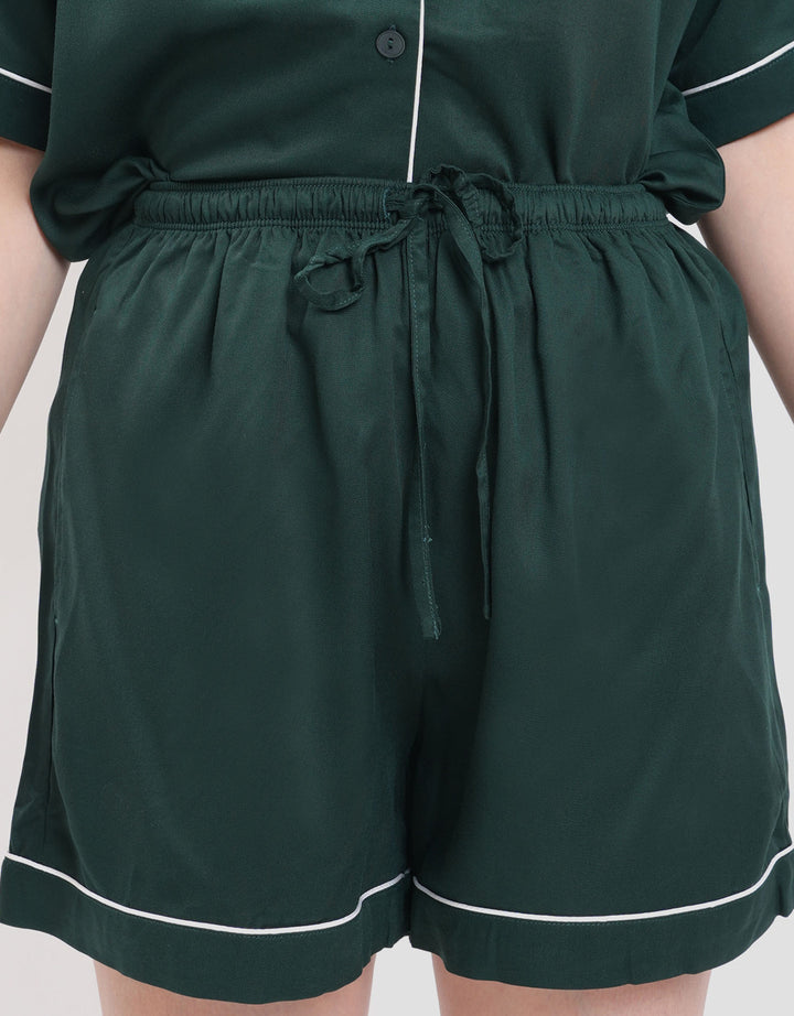 Suko Lengan Pendek Celana Pendek Pajamas Set Wanita