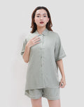 Suko Lengan Pendek Celana Pendek Pajamas Set Wanita