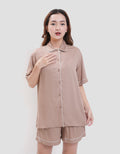 Suko Lengan Pendek Celana Pendek Pajamas Set Wanita