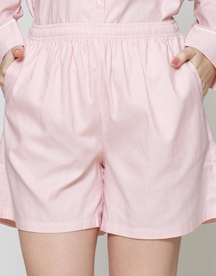 Suko Lengan Panjang Celana Pendek Setelan Piyama Wanita