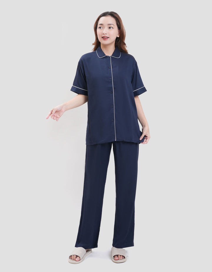 Suko Lengan Pendek Celana Panjang Pajamas Set Wanita