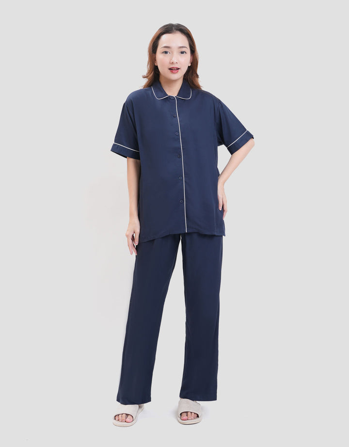 Suko Lengan Pendek Celana Panjang Pajamas Set Wanita