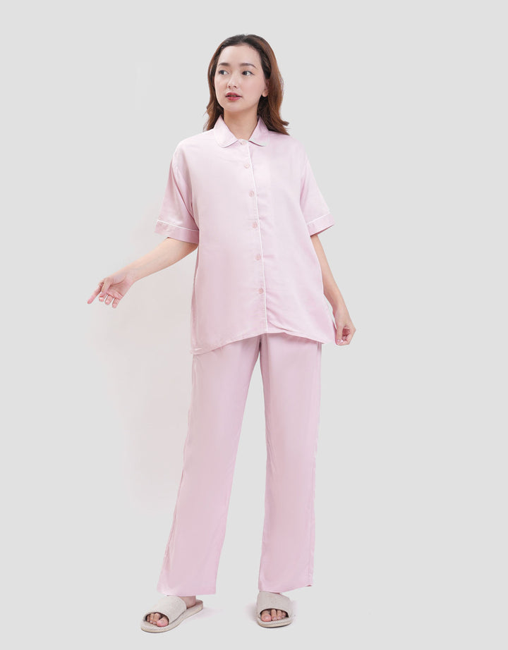 Suko Lengan Pendek Celana Panjang Pajamas Set Wanita
