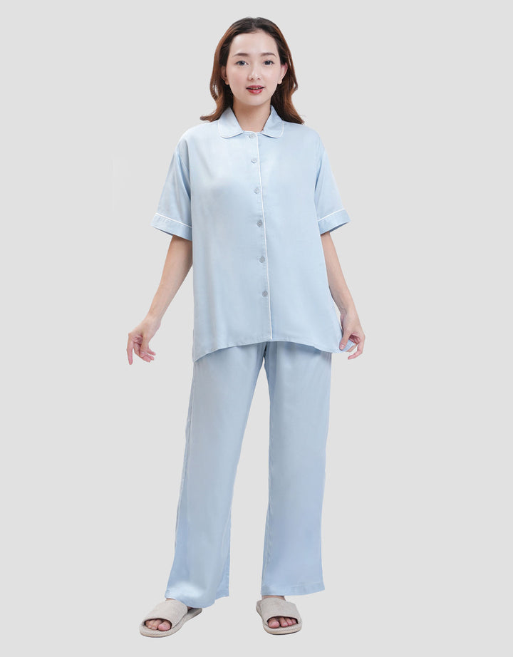 Suko Lengan Pendek Celana Panjang Pajamas Set Wanita