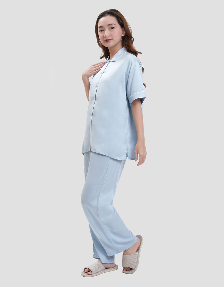 Suko Lengan Pendek Celana Panjang Pajamas Set Wanita