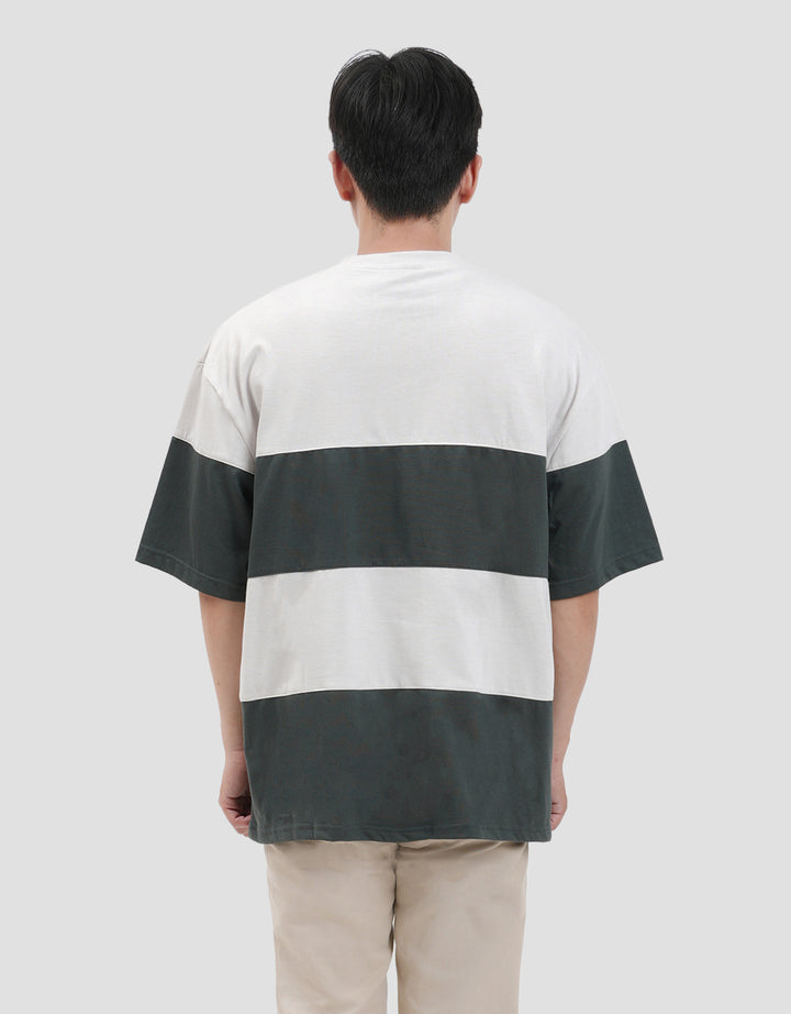 Nevada Stripe Cut N Sewn Kaos Oversize Pria