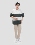Nevada Stripe Cut N Sewn Kaos Oversize Pria