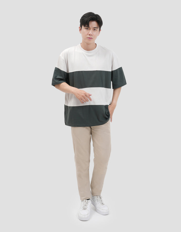 Nevada Stripe Cut N Sewn Kaos Oversize Pria