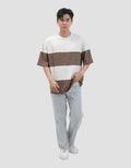 Nevada Stripe Cut N Sewn Kaos Oversize Pria