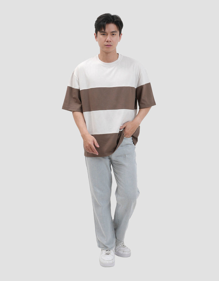Nevada Stripe Cut N Sewn Kaos Oversize Pria