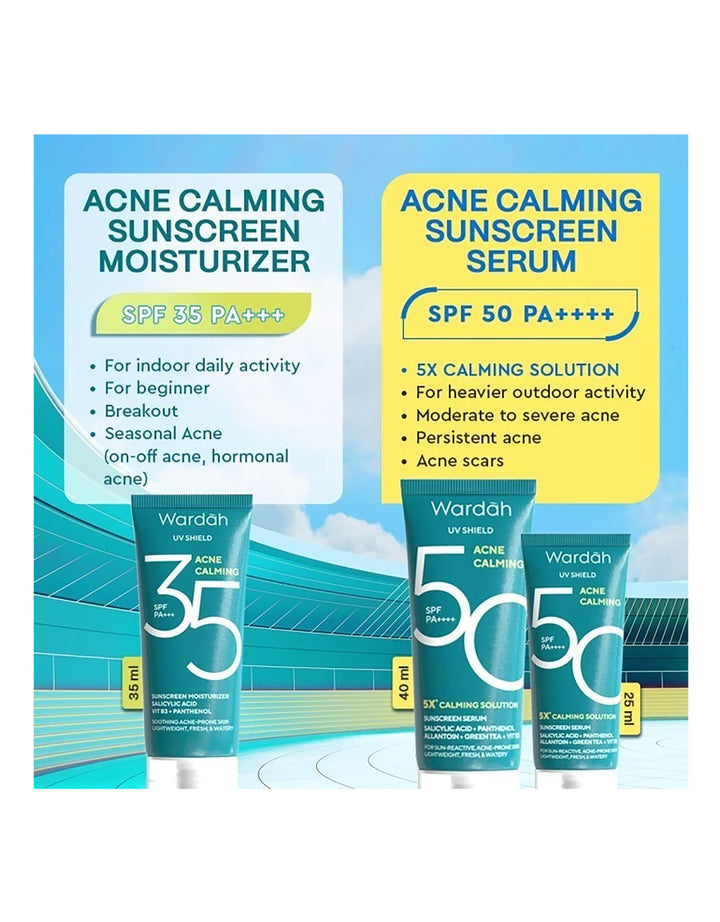 Wardah UV Shield Acne Calming Sunscreen Serum Spf 50 Pa 100 Ml