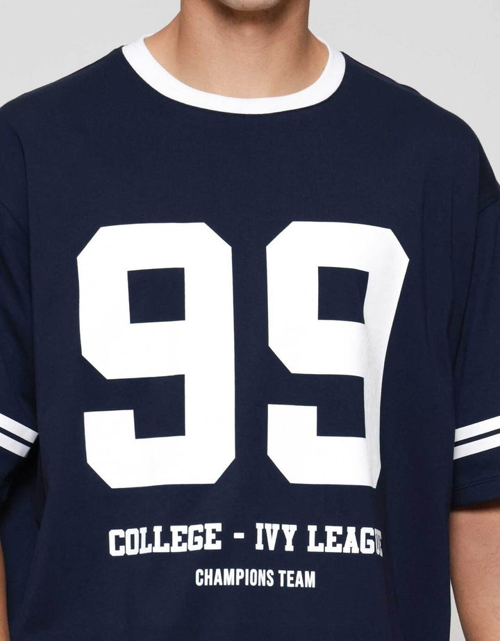 Aos Theme The Jocks Number College Kaos Oversize Pria