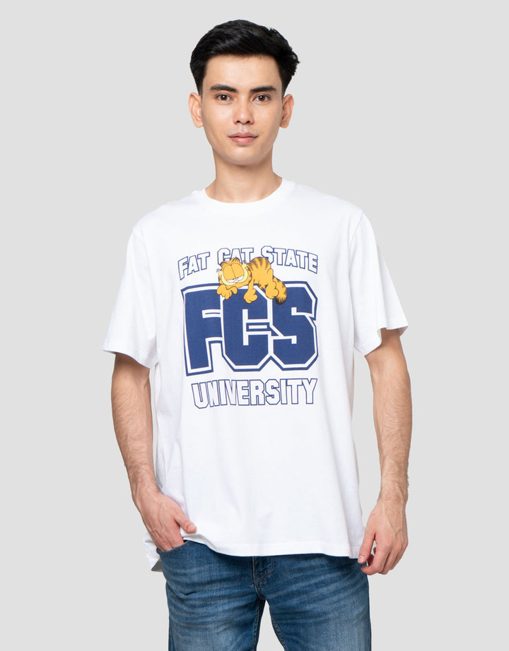 Aos Theme The Jocks Garfield University Kaos Lengan Pendek Pria