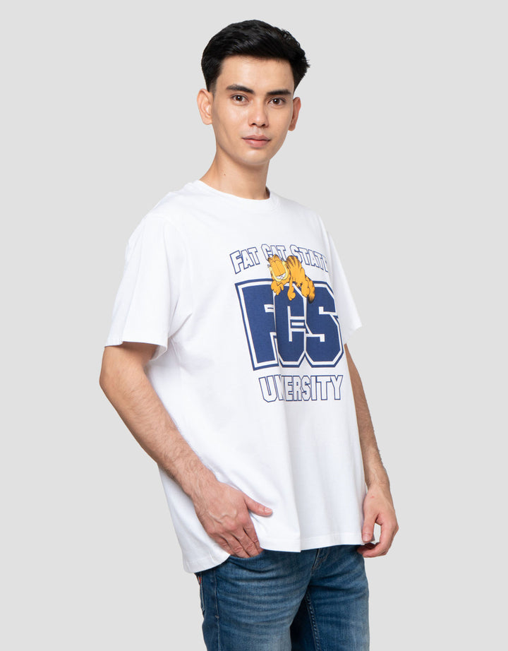 Aos Theme The Jocks Garfield University Kaos Lengan Pendek Pria