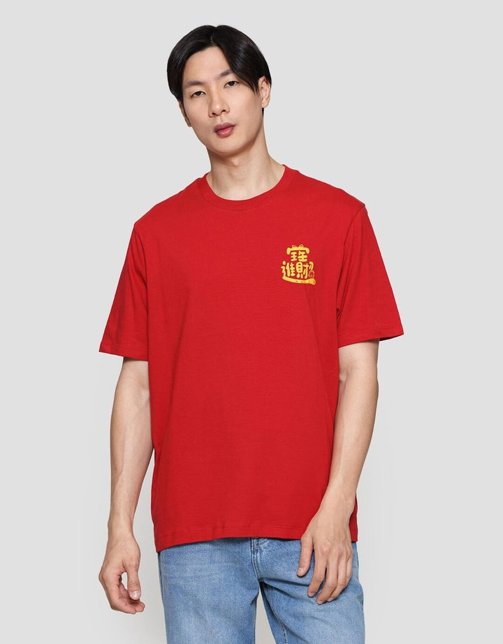 Aos Theme Print Garfield Cny Collection 2026 Kaos Pria