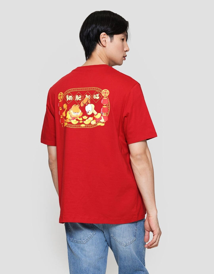 Aos Theme Print Garfield Cny Collection 2026 Kaos Pria