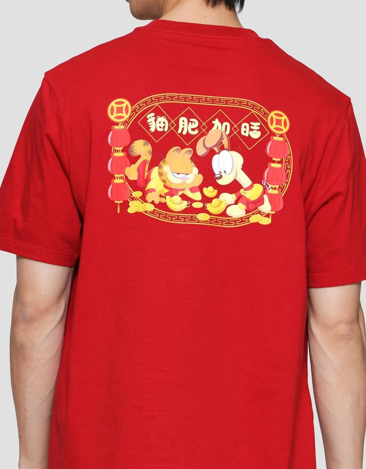 Aos Theme Print Garfield Cny Collection 2026 Kaos Pria