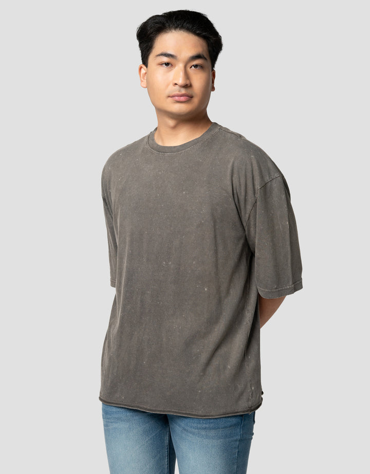 Nevada Washing Plain Kaos Oversize Pria