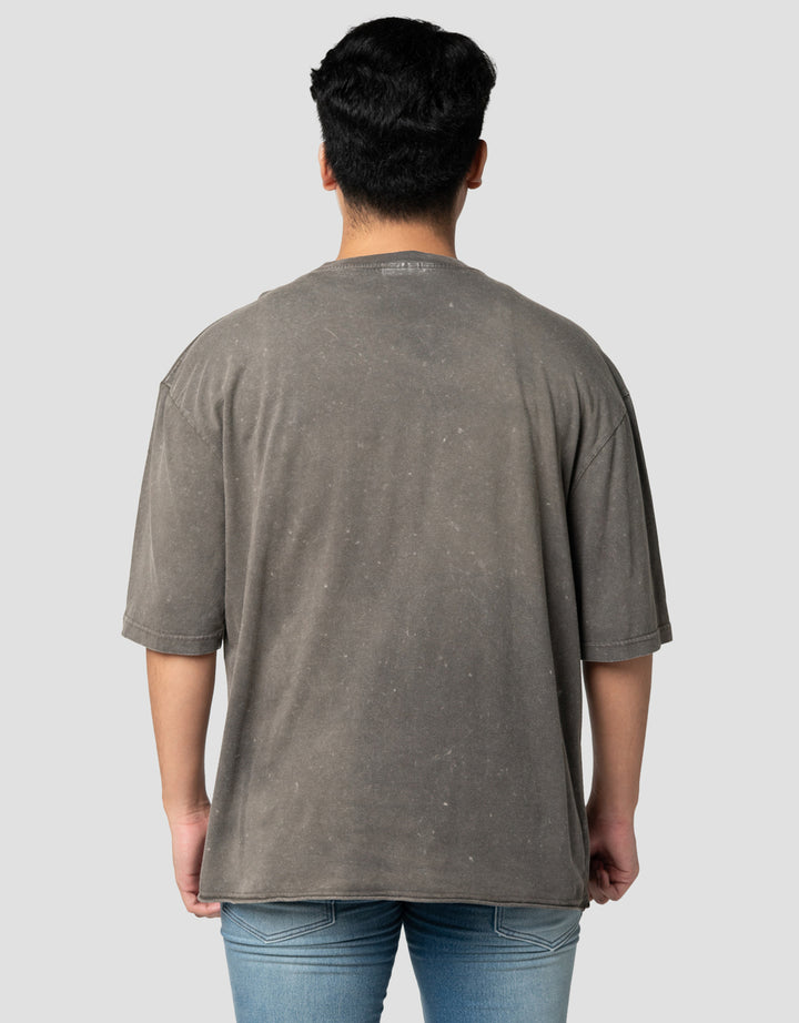 Nevada Washing Plain Kaos Oversize Pria