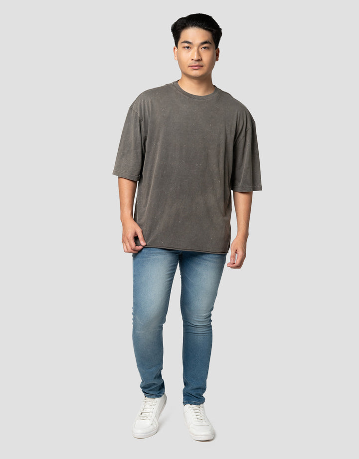Nevada Washing Plain Kaos Oversize Pria