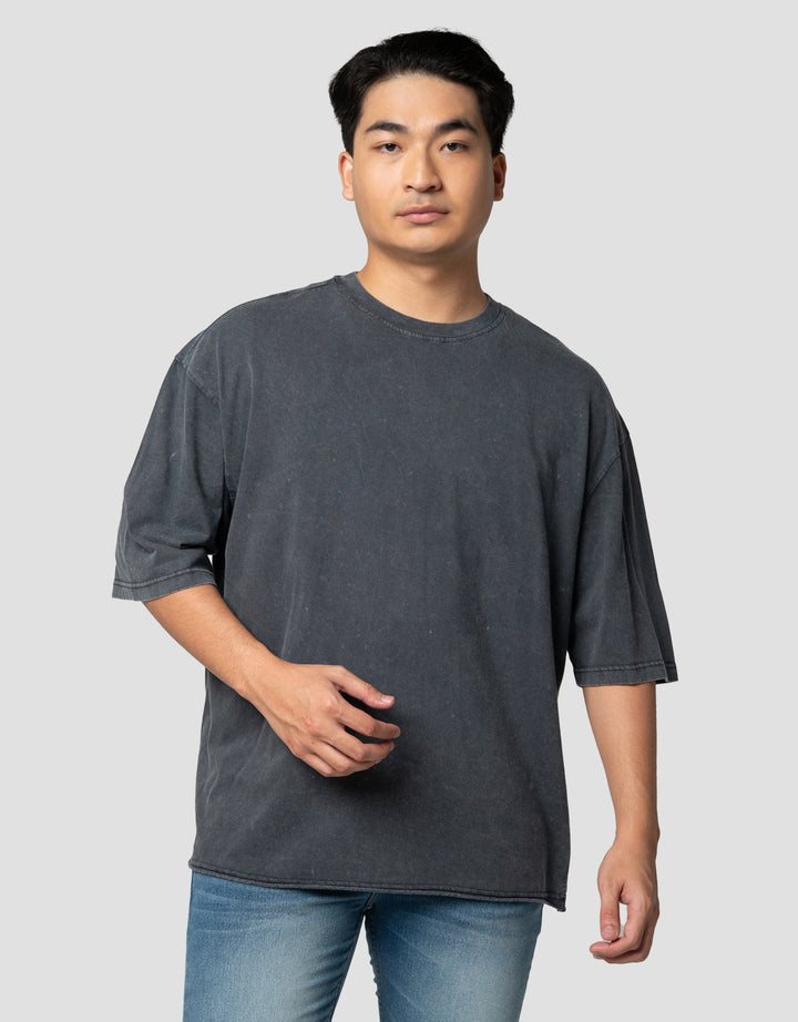 Nevada Washing Plain Kaos Oversize Pria