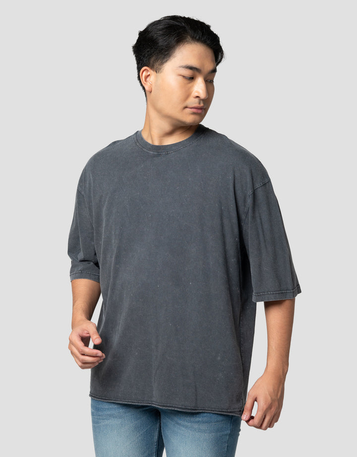 Nevada Washing Plain Kaos Oversize Pria
