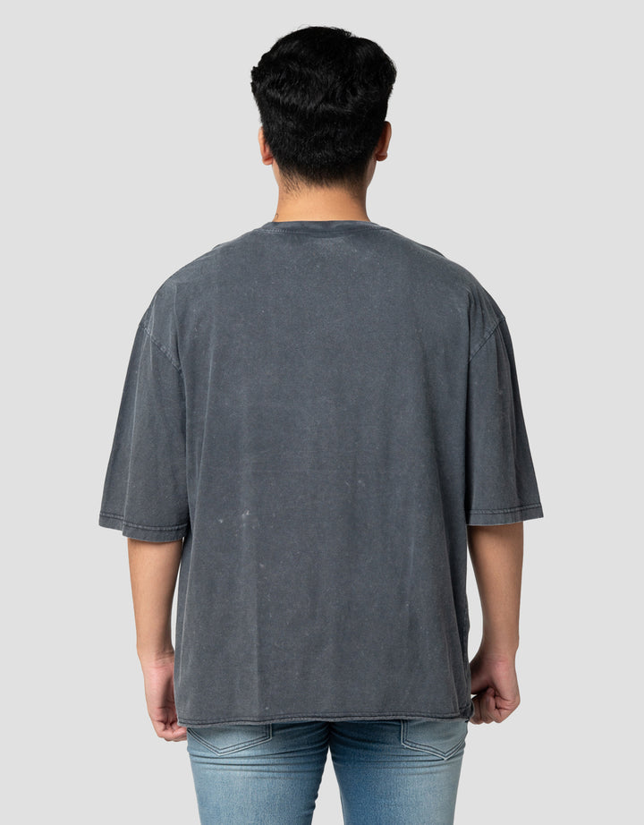 Nevada Washing Plain Kaos Oversize Pria