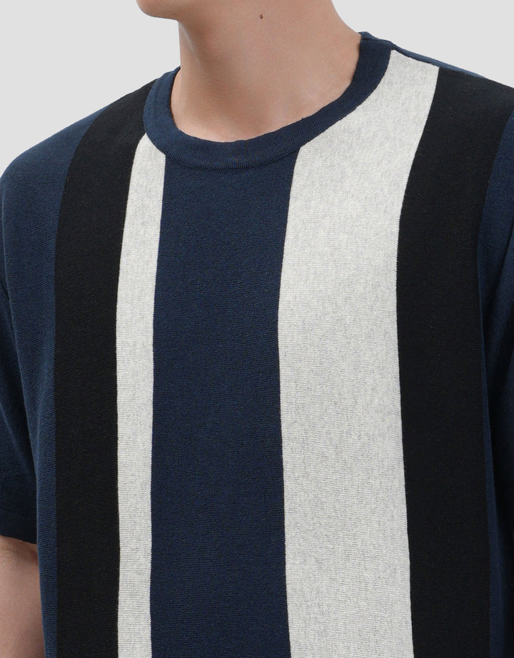 Nevada Flat Knit Stripe - Style Kaos Pria
