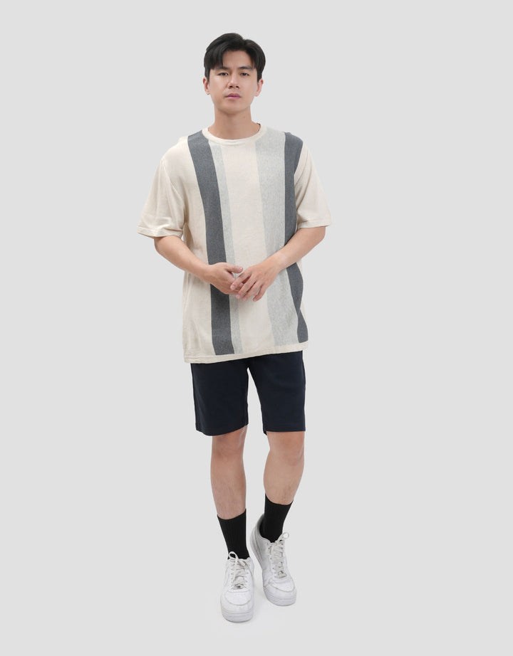 Nevada Flat Knit Stripe - Style Kaos Pria