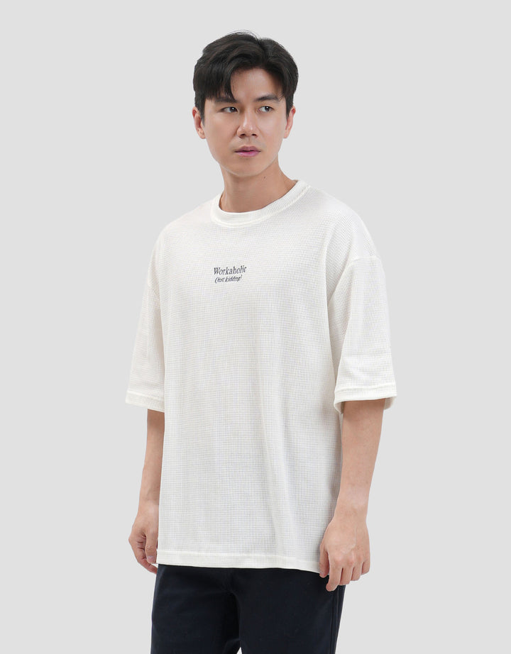 Nevada Textured - Workaholic Kaos Oversize Pria