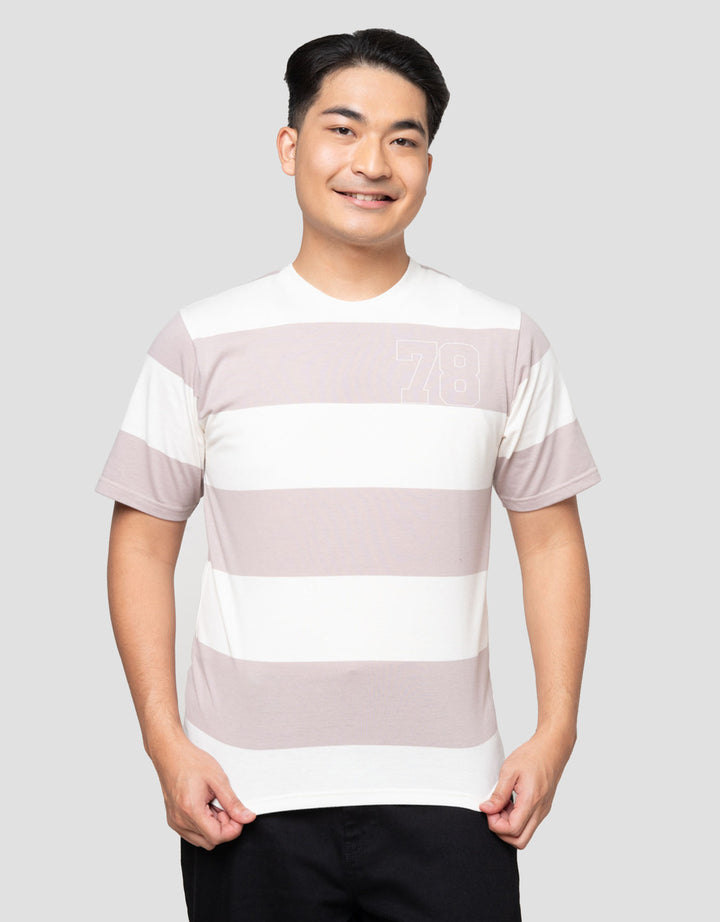 Nevada Stripe Yarndyed Logo Kaos Pria