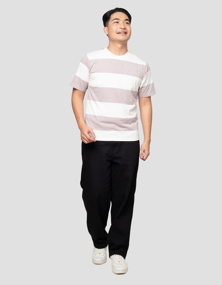 Nevada Stripe Yarndyed Logo Kaos Pria