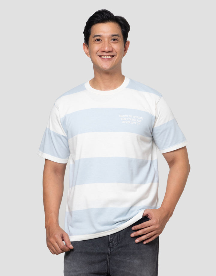 Nevada Stripe Yarndyed Stripes Kaos Pria