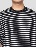 Nevada Textured Stripes Kaos Oversize Pria