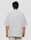 Nevada Textured Stripes Kaos Oversize Pria