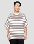 Nevada Textured Stripes Kaos Oversize Pria