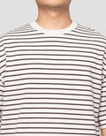 Nevada Textured Stripes Kaos Oversize Pria