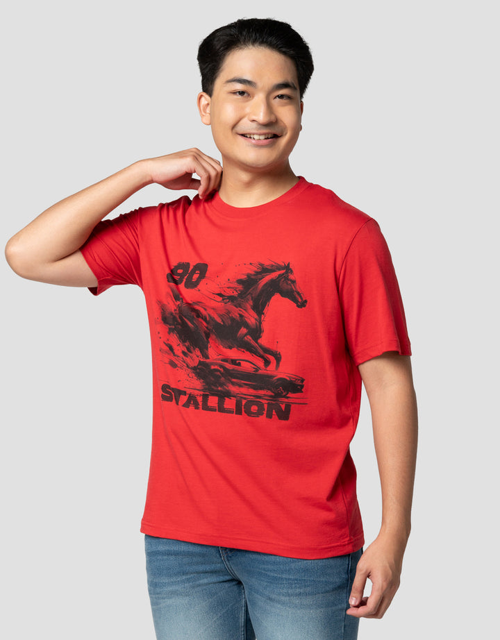 Nevada Horse Frontprint - Style Kaos Pria