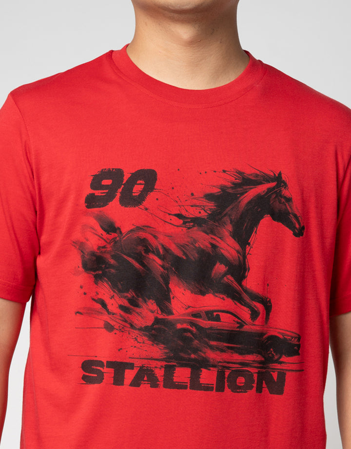 Nevada Horse Frontprint - Style Kaos Pria