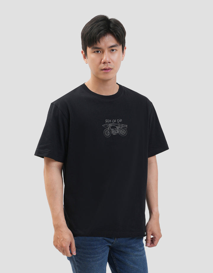 Nevada Print Hd Racing Kaos Pria