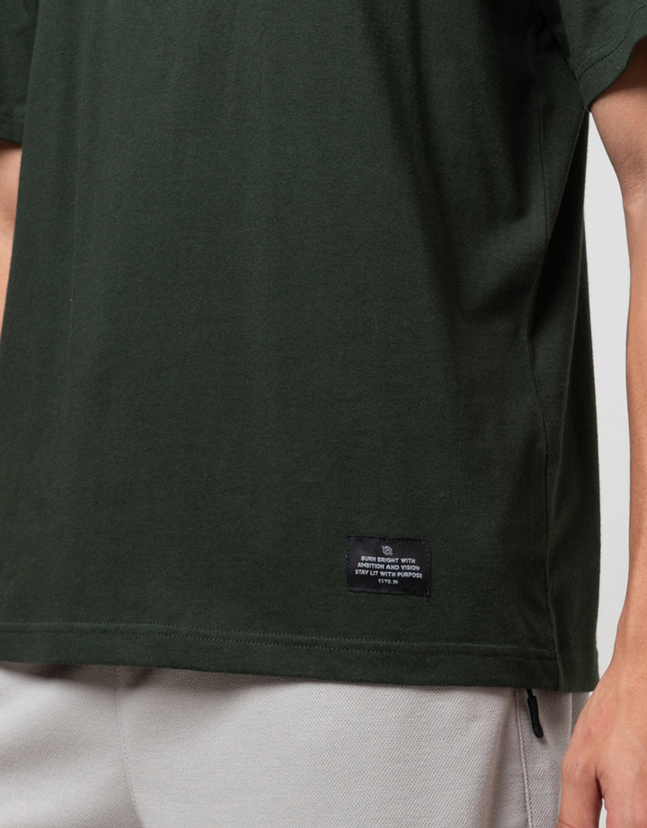 Nevada Plain Contrast Pipping Kaos Pria