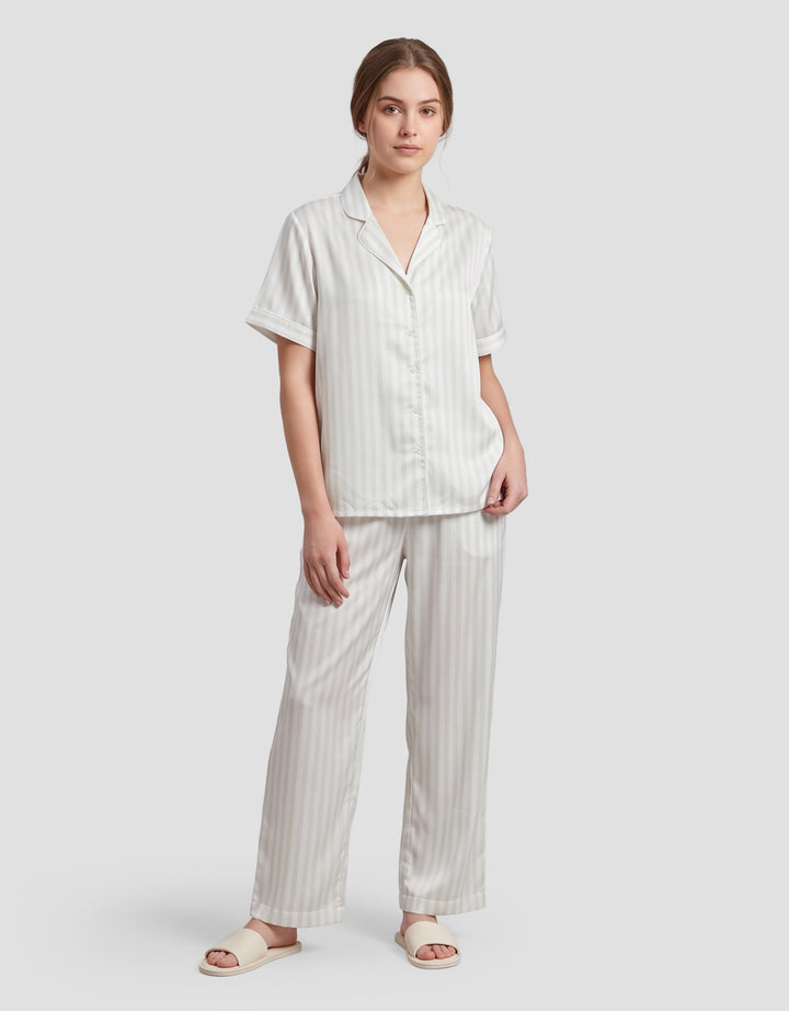SHE'SENSE STRIPE PAKAIAN SETELAN PIYAMA WANITA