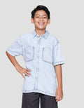 Nevada Basic Denim With Pocket Kemeja Koko Anak Laki-laki