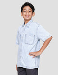 Nevada Basic Denim With Pocket Kemeja Koko Anak Laki-laki